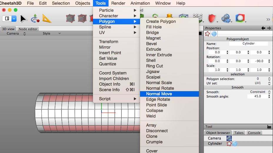 Modeling and Subdivision in Cheetah3D - A Screwdriver