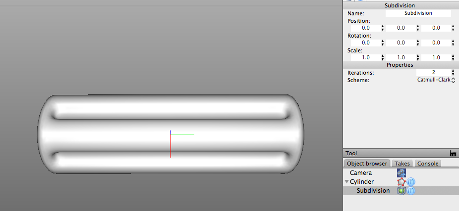 Modeling and Subdivision in Cheetah3D - A Screwdriver